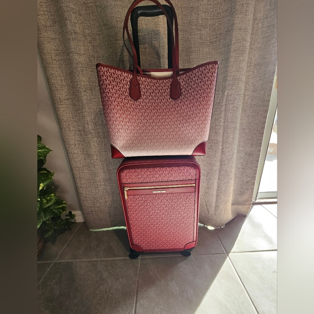 Michael Kors small suitcase, large tote with pouch bag
